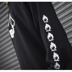 TEE SHIRT MANCHE LONGUE BSD ROASTIN L NOIR